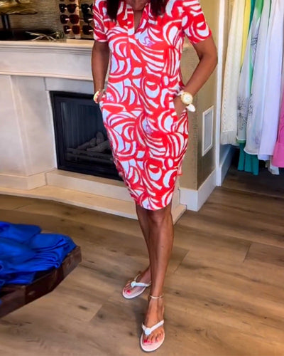 Tatum – Abstract Polo Mini Dress