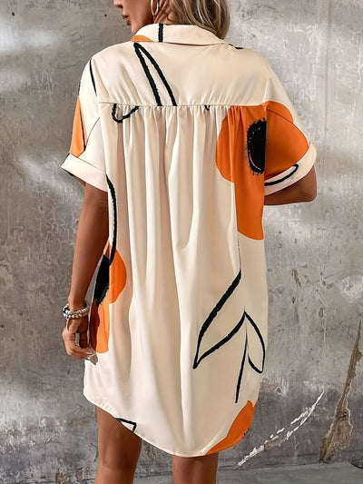 Elodie – Floral Print Shirt Dress