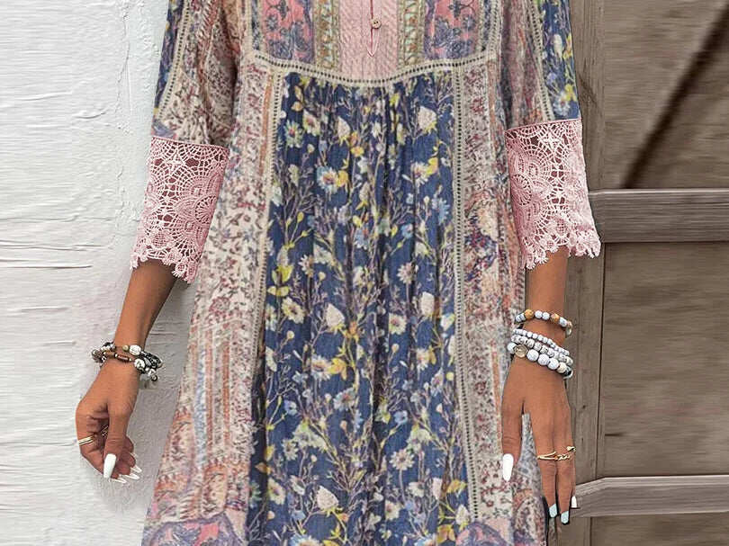 Orla™ – Boho-Chic Patterned Dress