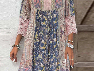 Orla™ – Boho-Chic Patterned Dress