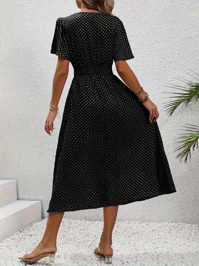 Nathalie – Polka Dot Midi Dress