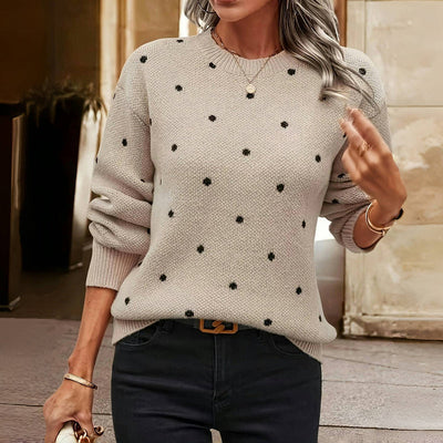 Noella - Polka Dot Knitted Sweater