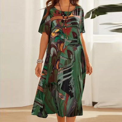 Serenity – Abstract Midi Dress