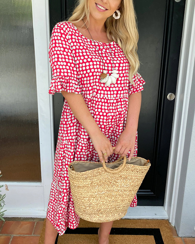 Kaleia – Polka Dot Ruffle Dress