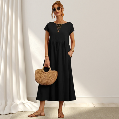 Clio™ – Elegant Summer Dress – Light, Flattering & Covers the Stomach