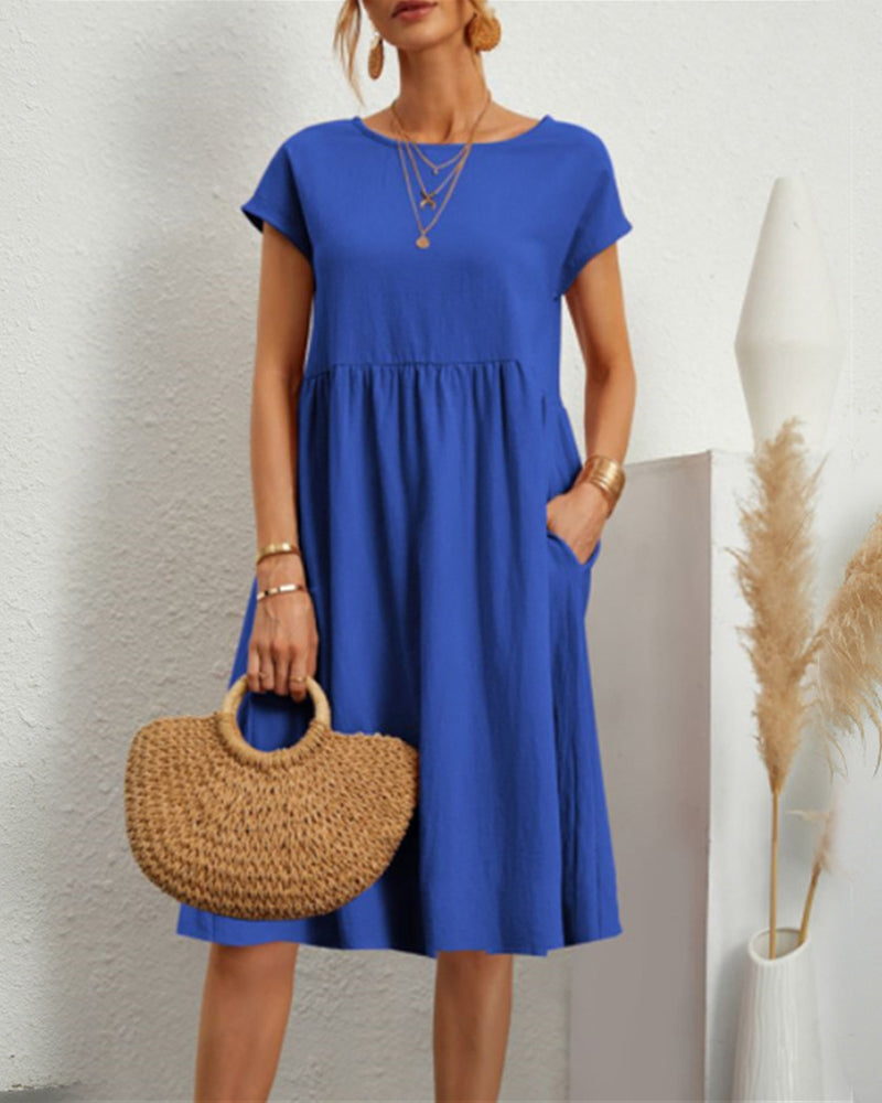 Jane™ - Classic & Comfortable Loose Dress with Round Neckline