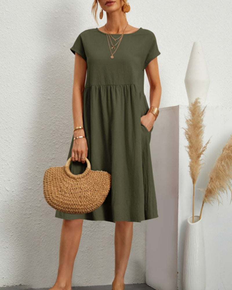 Jane™ - Classic & Comfortable Loose Dress with Round Neckline