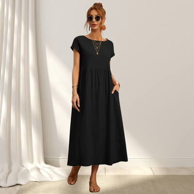 Clio™ – Elegant Summer Dress – Light, Flattering & Covers the Stomach