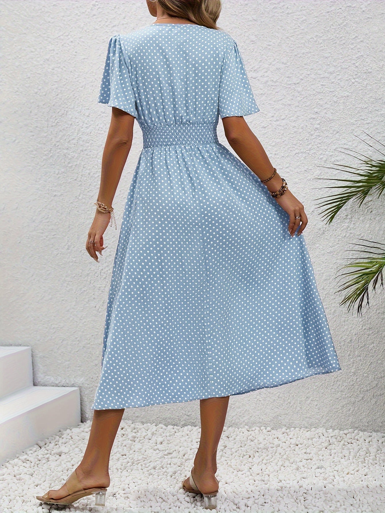 Nathalie – Polka Dot Midi Dress