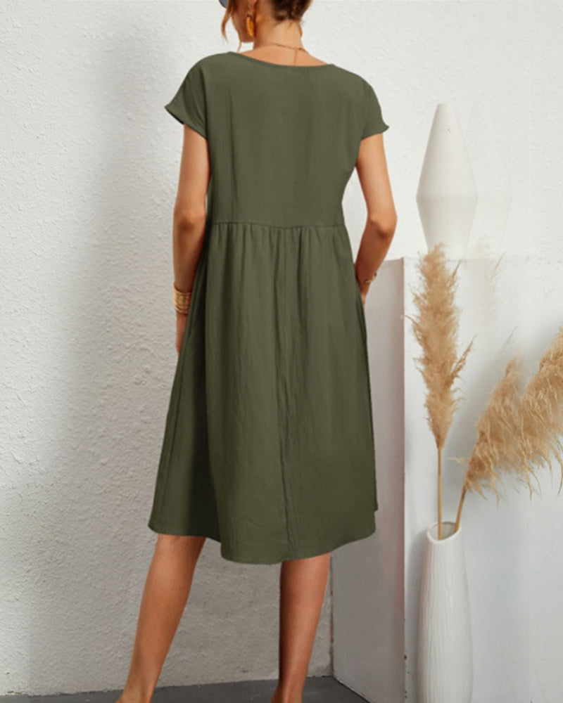 Jane™ - Classic & Comfortable Loose Dress with Round Neckline