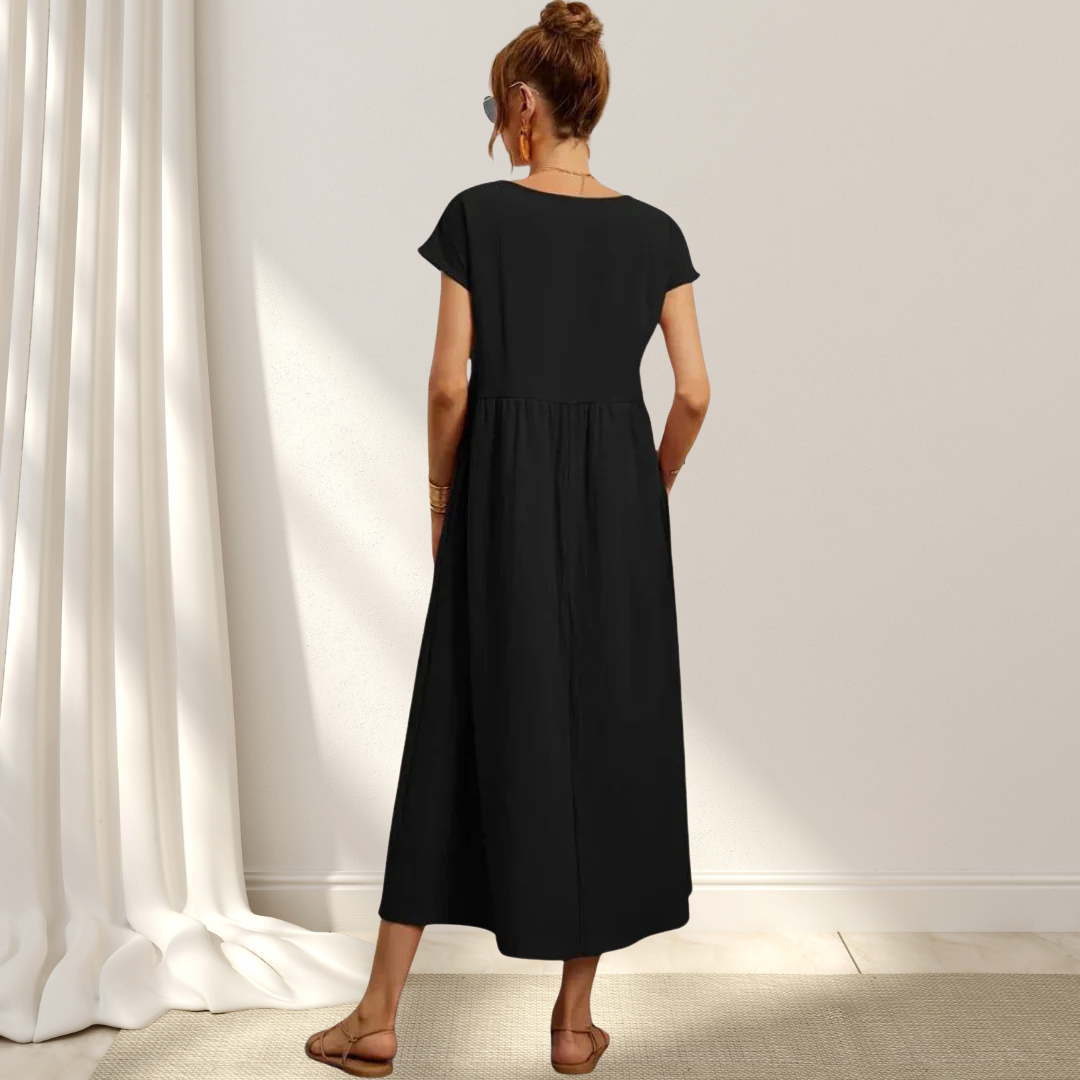 Clio™ – Elegant Summer Dress – Light, Flattering & Covers the Stomach