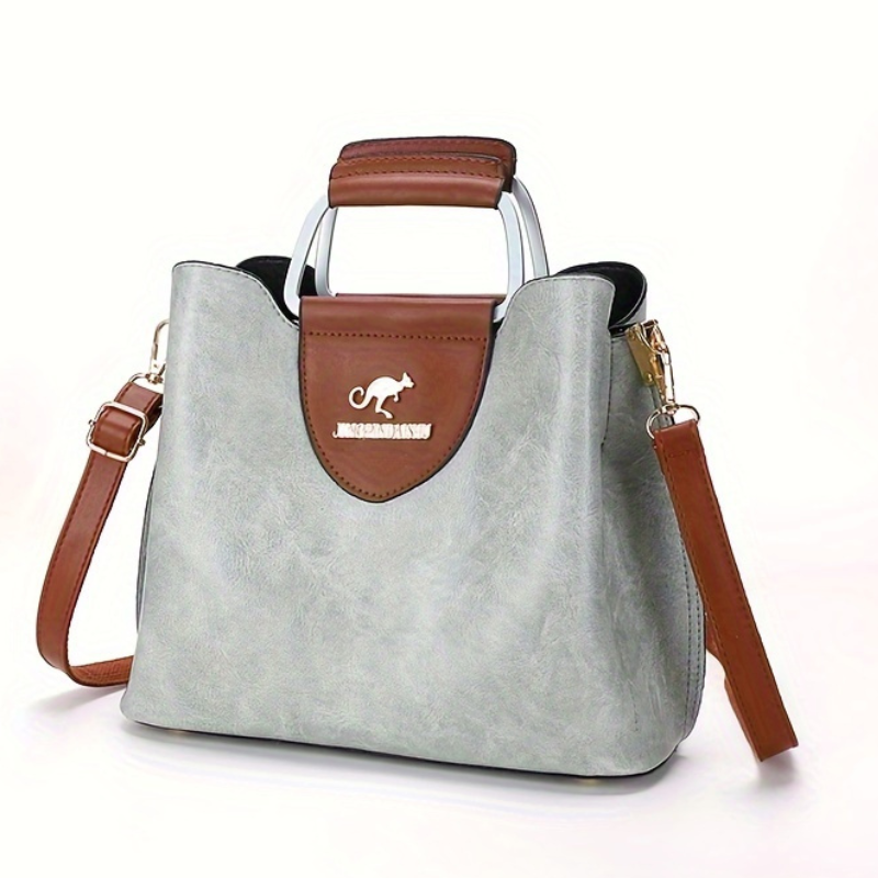 Layla – Structured Handbag with Metal Handle