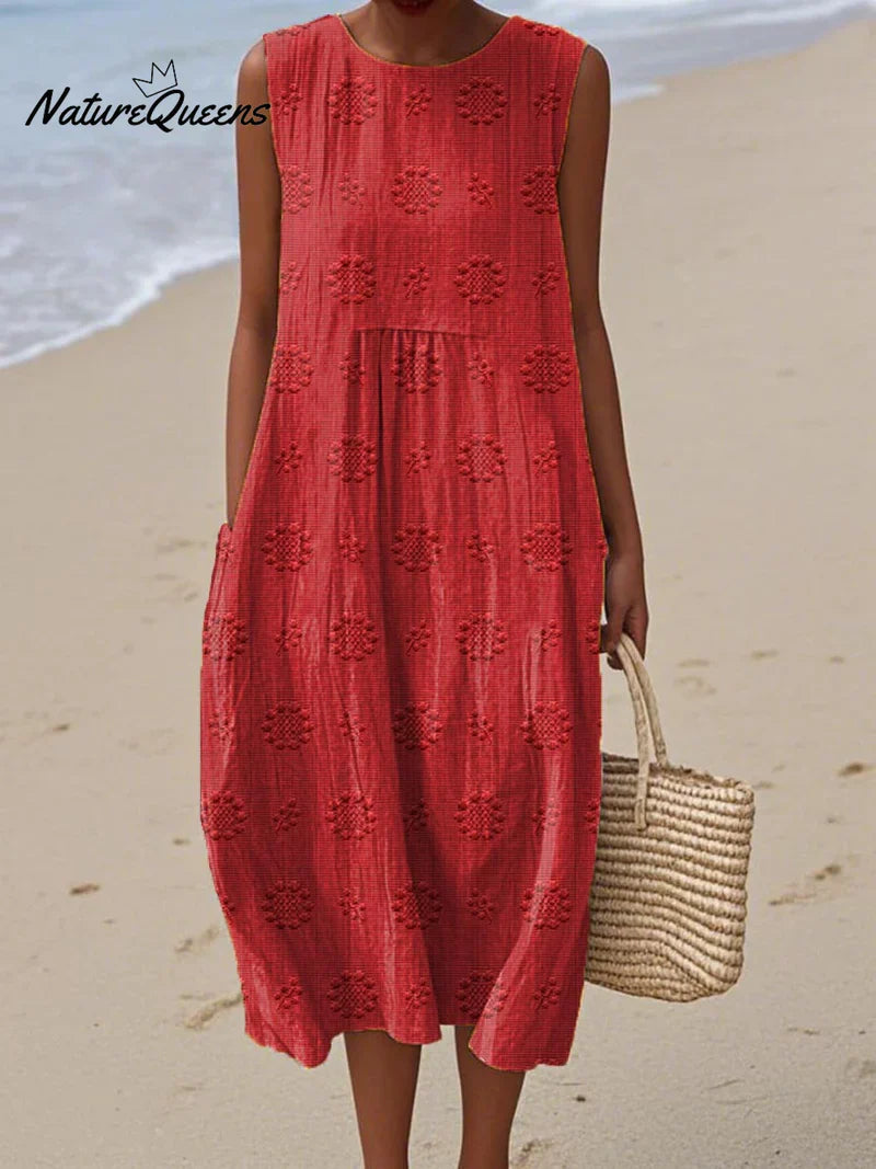 Élodie | Sleeveless Embroidered Dress