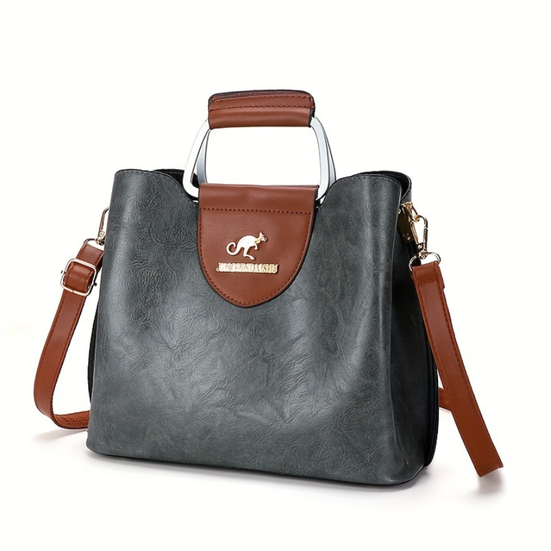 Layla – Structured Handbag with Metal Handle