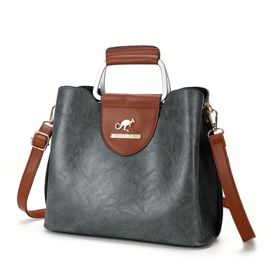 Layla – Structured Handbag with Metal Handle