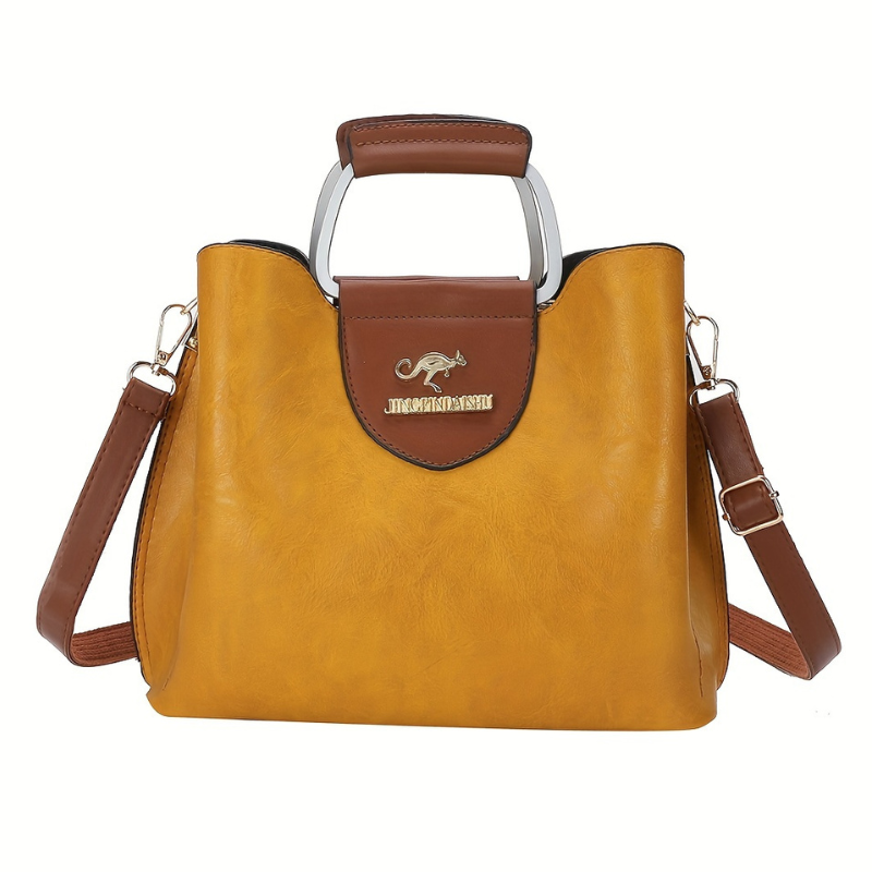 Layla – Structured Handbag with Metal Handle