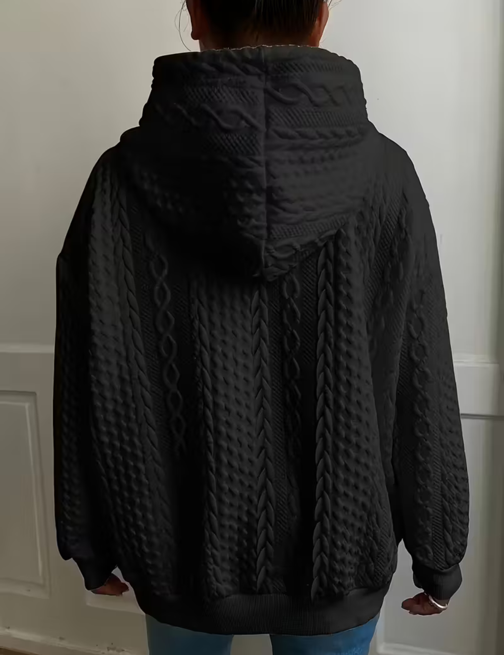 Clara  – Ladies' Cable Knit Hoodie