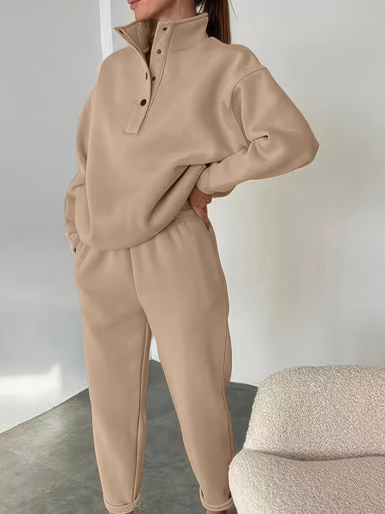 Maisie – Relaxed Fit High-Collar Lounge Set