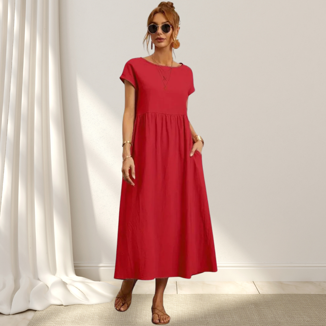 Clio™ – Elegant Summer Dress – Light, Flattering & Covers the Stomach