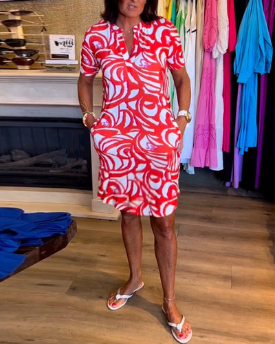 Tatum – Abstract Polo Mini Dress