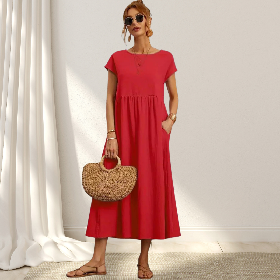 Clio™ – Elegant Summer Dress – Light, Flattering & Covers the Stomach
