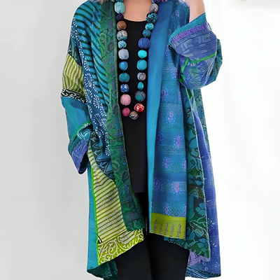 Monroe – Patterned Open-Front Kimono