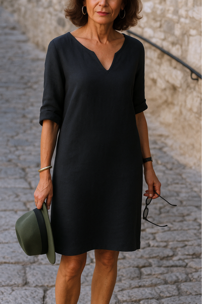Lira – V-Neck Shift Dress