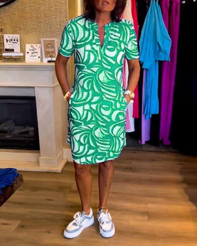 Tatum – Abstract Polo Mini Dress