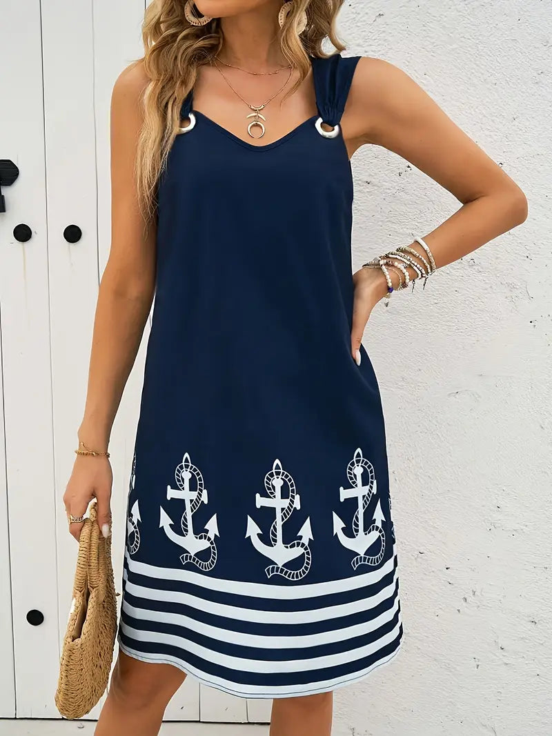 Faith – Nautical Ring Strap Dress