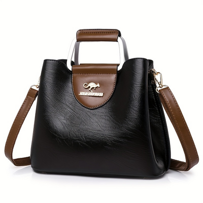 Layla – Structured Handbag with Metal Handle