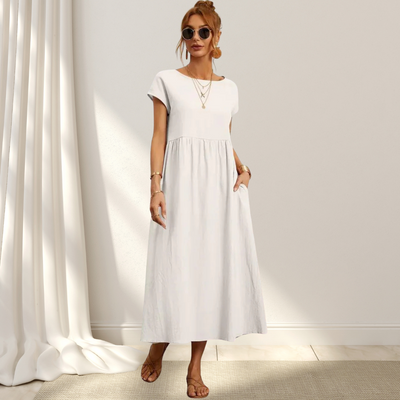 Clio™ – Elegant Summer Dress – Light, Flattering & Covers the Stomach