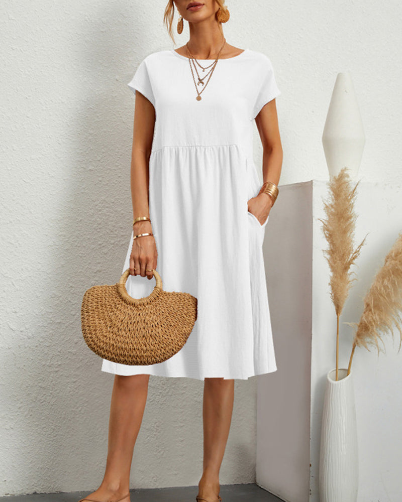 Jane™ - Classic & Comfortable Loose Dress with Round Neckline
