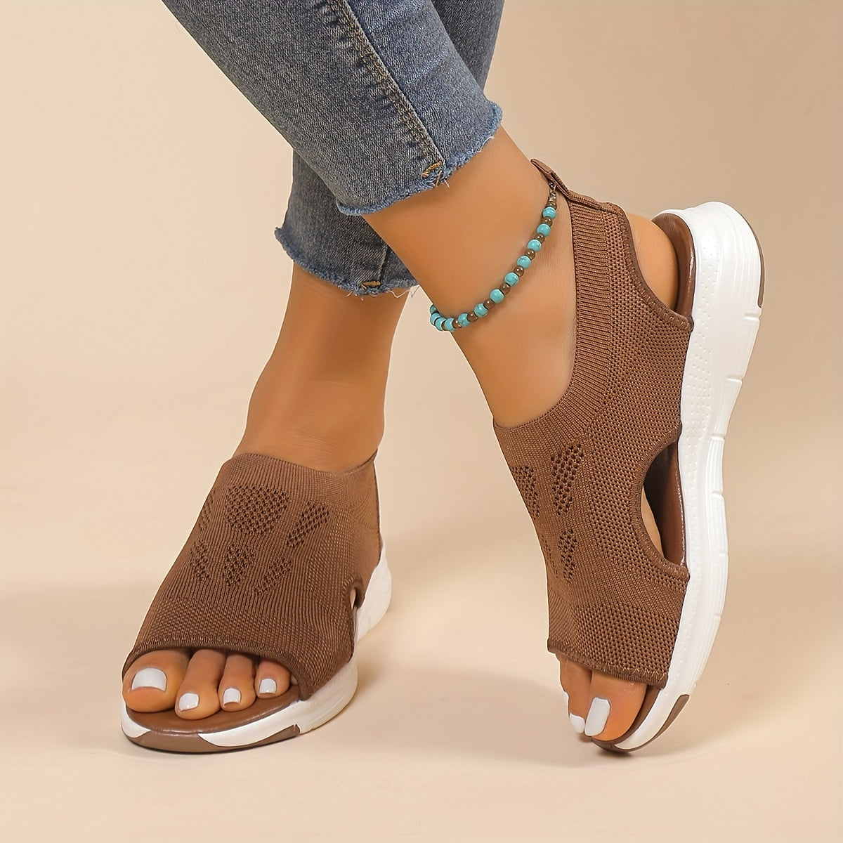 Anika – Open-Toe Slip-On Sandals