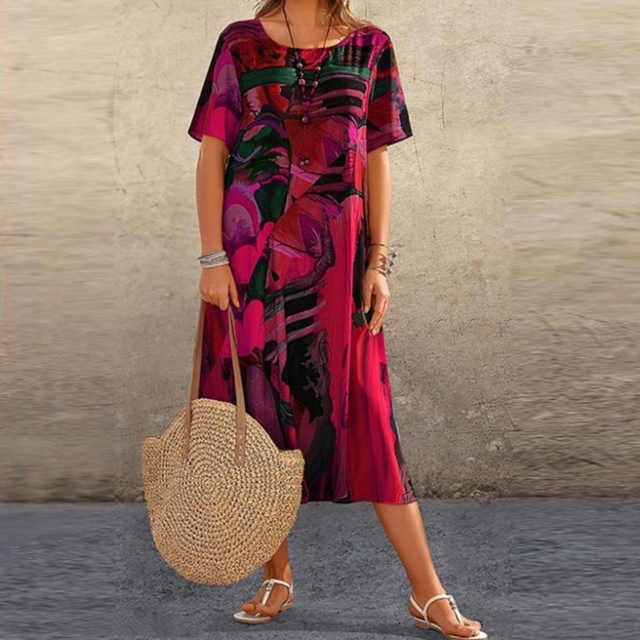 Serenity – Abstract Midi Dress