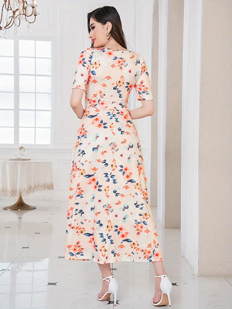 Emily - Comfortable Dress with Floral Print