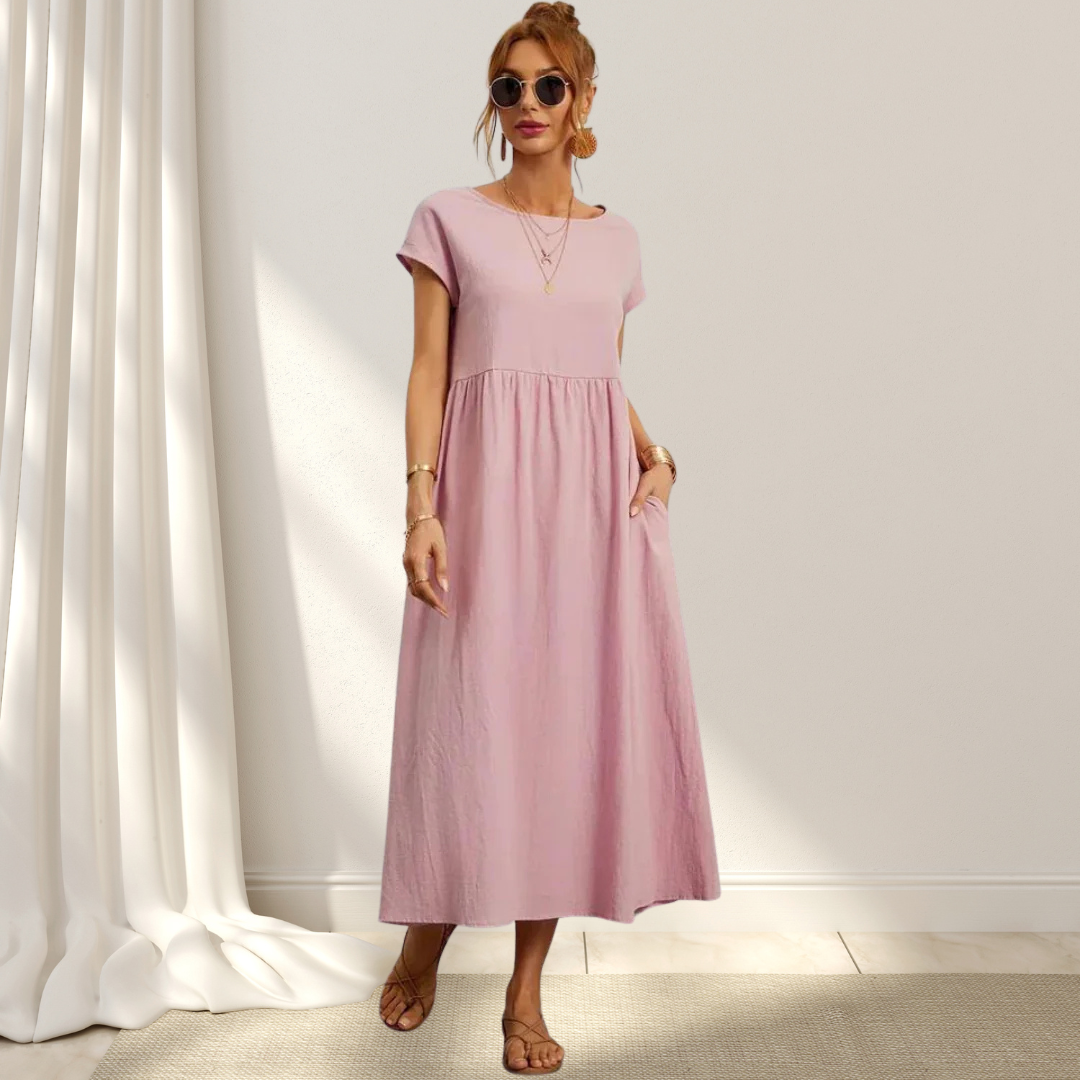 Clio™ – Elegant Summer Dress – Light, Flattering & Covers the Stomach