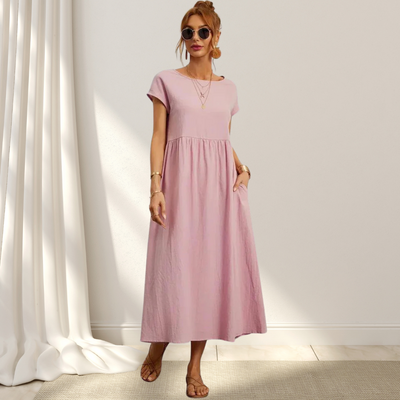 Clio™ – Elegant Summer Dress – Light, Flattering & Covers the Stomach