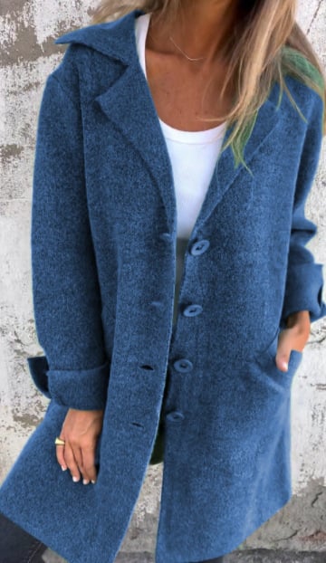 Elena – Textured Button-Up Coat