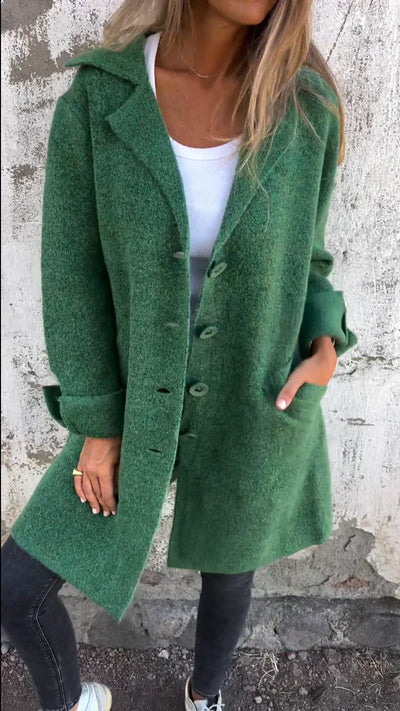 Elena – Textured Button-Up Coat