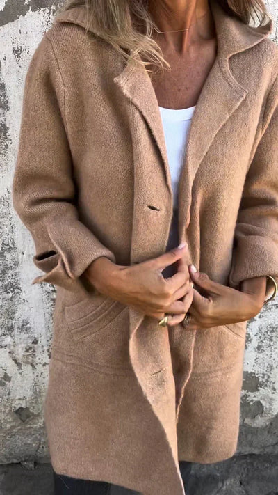 Elena – Textured Button-Up Coat