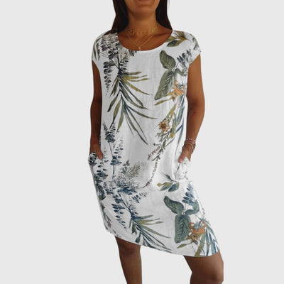 Frances - Leaf Print Dress