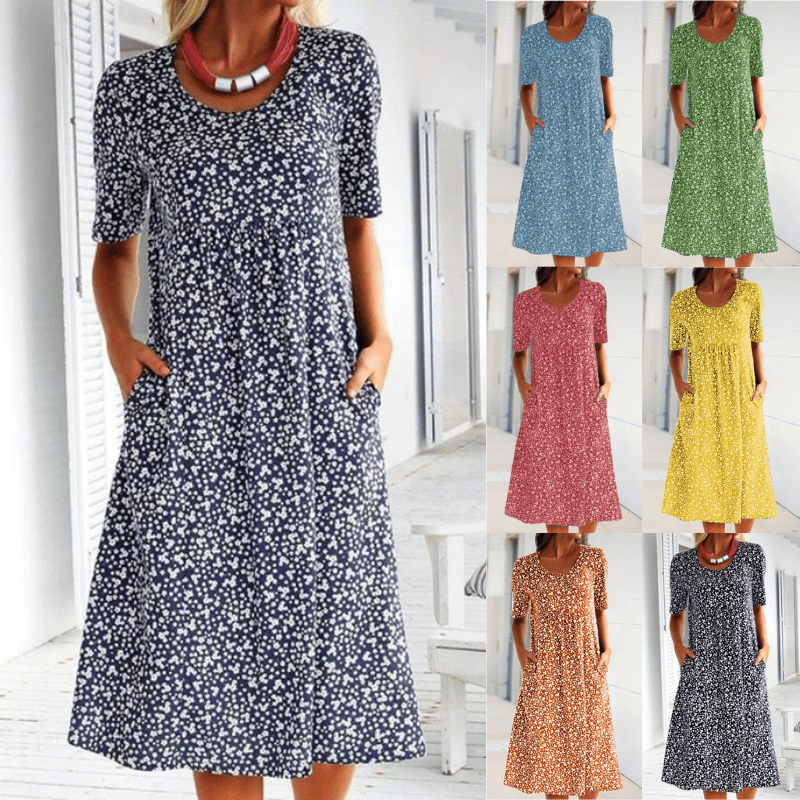 Hailee – Floral Pocket Midi Dress