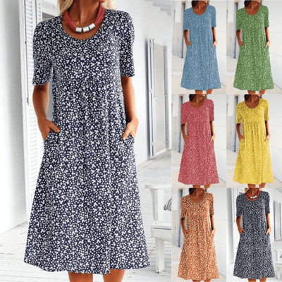 Hailee – Floral Pocket Midi Dress