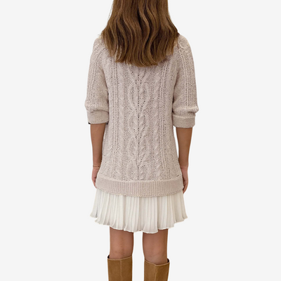 Isolde - Cable Knit Sweater Dress