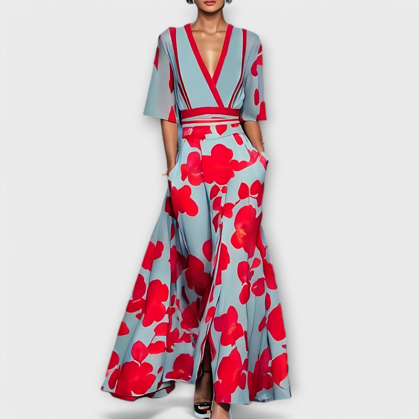 Sally – Statement Wrap Maxi Dress