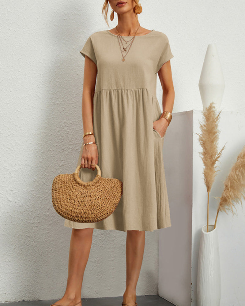 Jane™ - Classic & Comfortable Loose Dress with Round Neckline