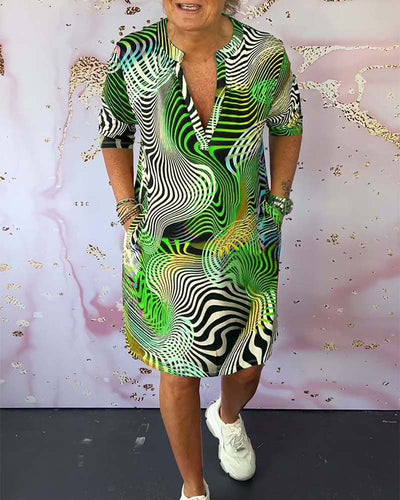 Soraya – Abstract Print Tunic Dress