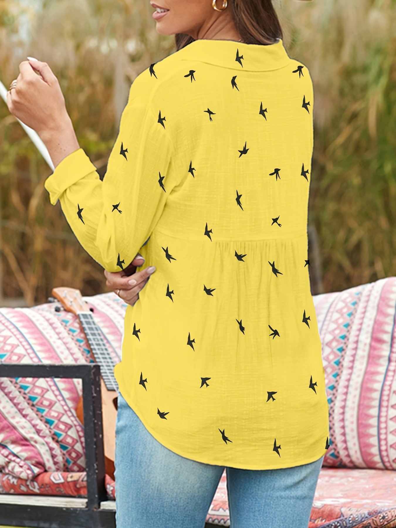 Dyoza – Bird Print Shirt
