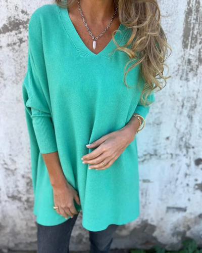 Maria – Oversized V-Neck Sweater