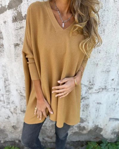 Maria – Oversized V-Neck Sweater